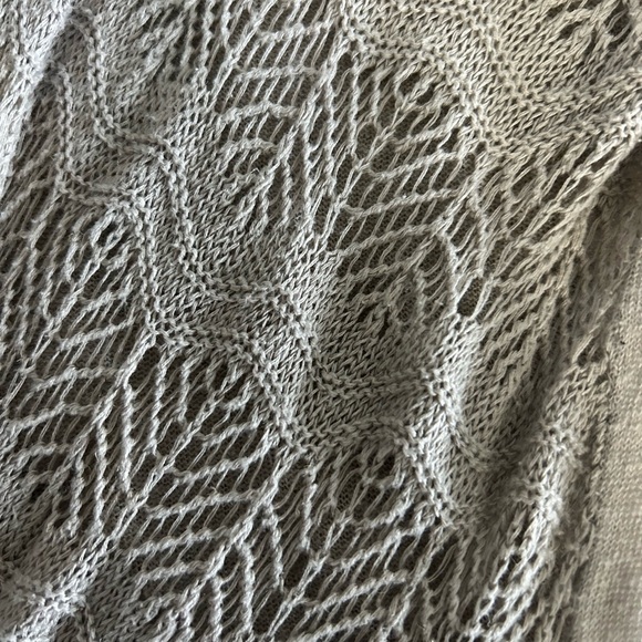 Anthropologie Knitted & Knotted Pull Through Tie Cardigan Linen Blend Large - Picture 8 of 8